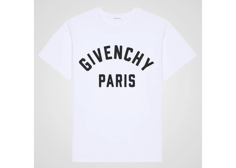 Givenchy Paris Embroidered Logo Patch T-Shirt, White/Black