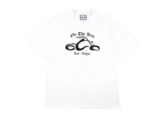 On The Arm Studded Biker Tee White