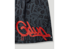 Geedup Co Handstyle Swim Shorts - Black/Red