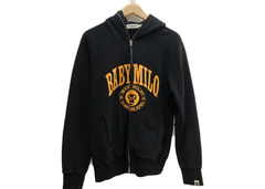 BAPE Baby Milo Crest Logo Zip Up Hoodie - Black