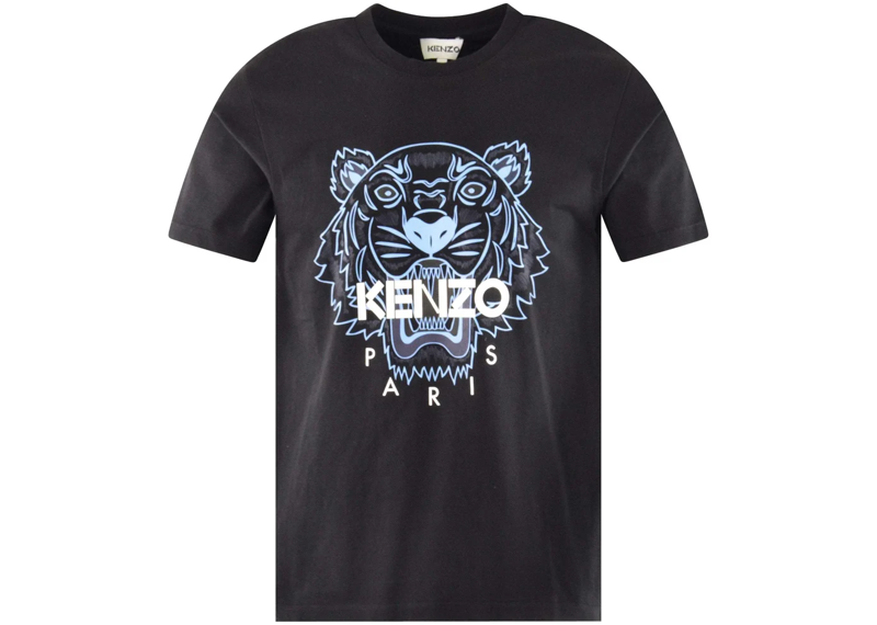 Kenzo Classic Tiger Print T-Shirt Black/Blue