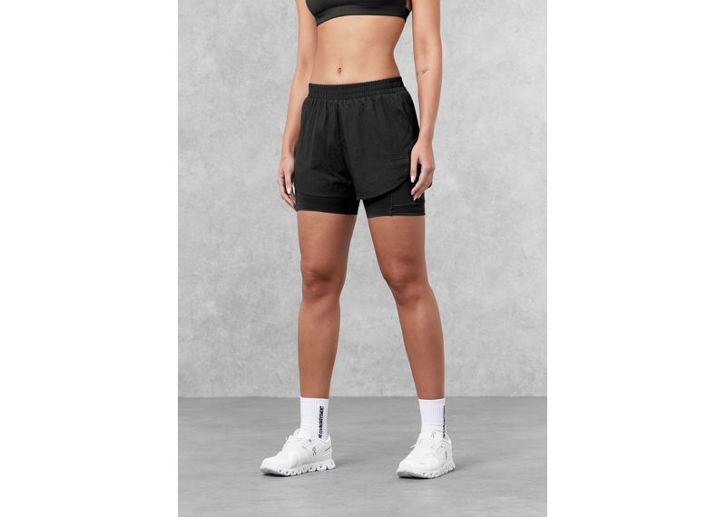 The Giving Movement 3.5 inch Double Layer Biker Shorts - Pitch Black