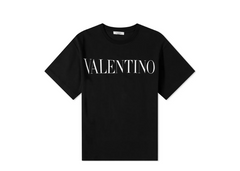 Valentino Printed Logo T-Shirt - Black