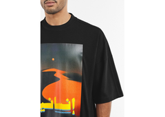 The Giving Movement Super Oversized Sand Dunes T-Shirt - Pitch Black