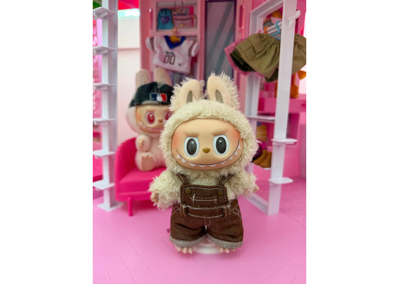 Labubu Outfit Brown Overalls