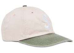 Supreme Pigment Coated 2 Tone S Logo Cap Pink