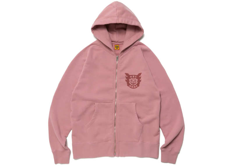 Human Made Uzi Made Zip Hoodie - Pink (FW22)