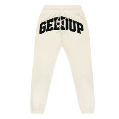 Geedup Co Team Logo Trackpants - Buttercream/Black