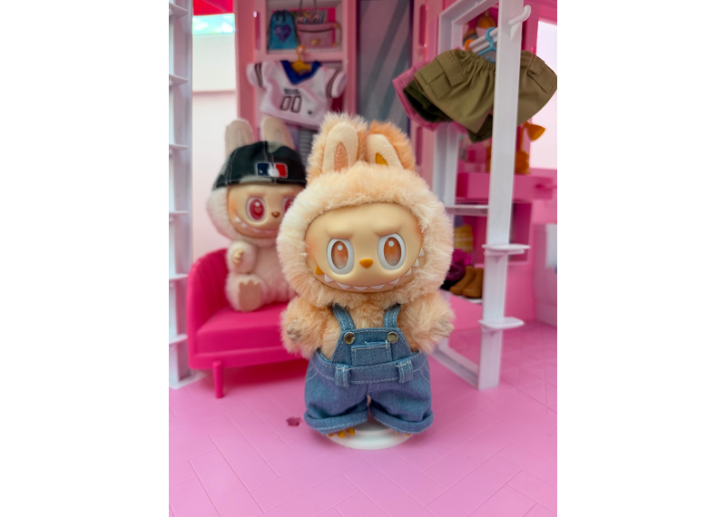 Labubu Outfit Blue Overalls
