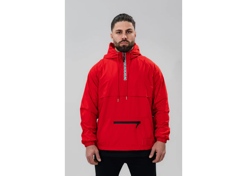 Undrground Windbreaker Half Zip - Red