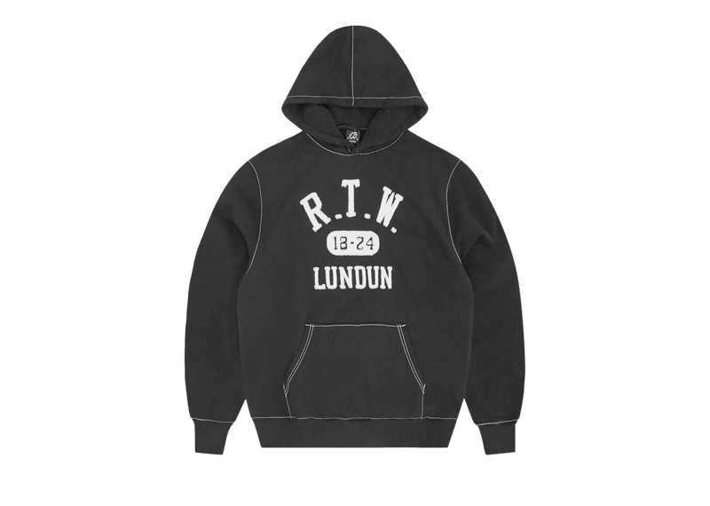 Corteiz R.T.W. College Hoodie - Black/White