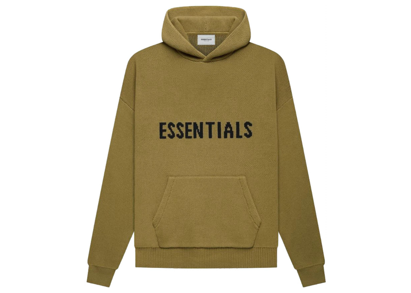 Fear Of God Essentials Knit Hoodie - Amber (FW21)