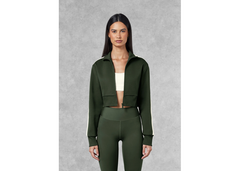 The Giving Movement Regular Fit Striped Cropped Jacket - Khaki