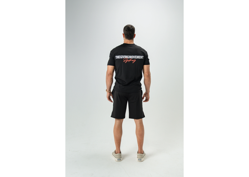 The Giving Movement Sydney Print Oversized T-Shirt - Pitch Black