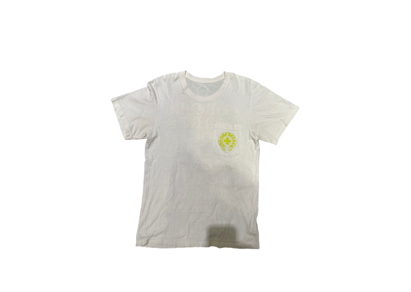 Chrome Hearts Script Hollywood T-Shirt - White/Yellow