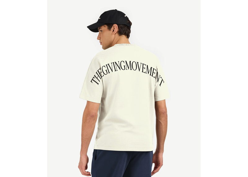 THE GIVING MOVEMENT OVERSIZED CONTRAST BACK PRINT T-SHIRT - IVORY