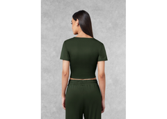 The Giving Movement Fitted Twist Top - Khaki