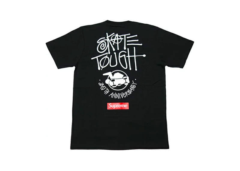 Stussy x Supreme 30th Anniversary T-Shirt - Black