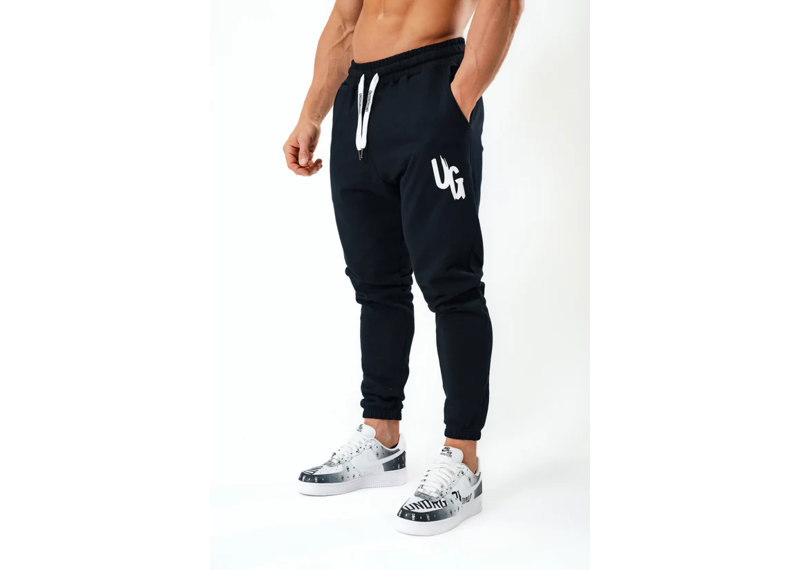 Undrground Puff Print Joggers - Black