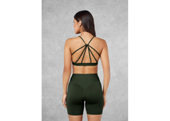 The Giving Movement Strappy Sports Bra - Khaki