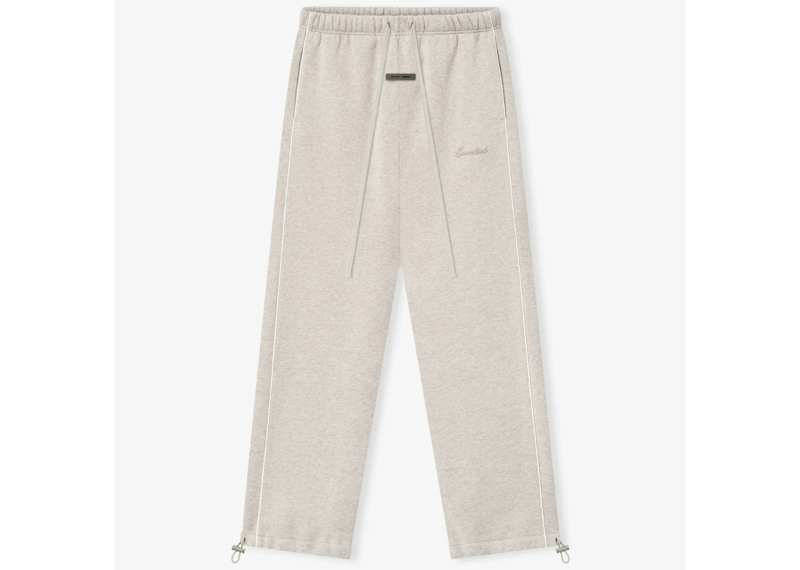 Fear of God Essentials Relaxed Fleece Sweatpants - Heather Stone/Cloud White (SS25)