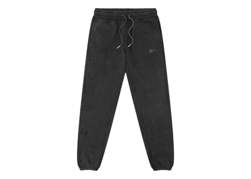 Geedup Co Stacked Logo Trackpant - Vintage Washed Black