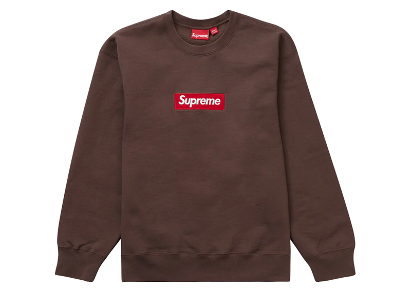 Supreme Box Logo Crewneck (FW22) Brown