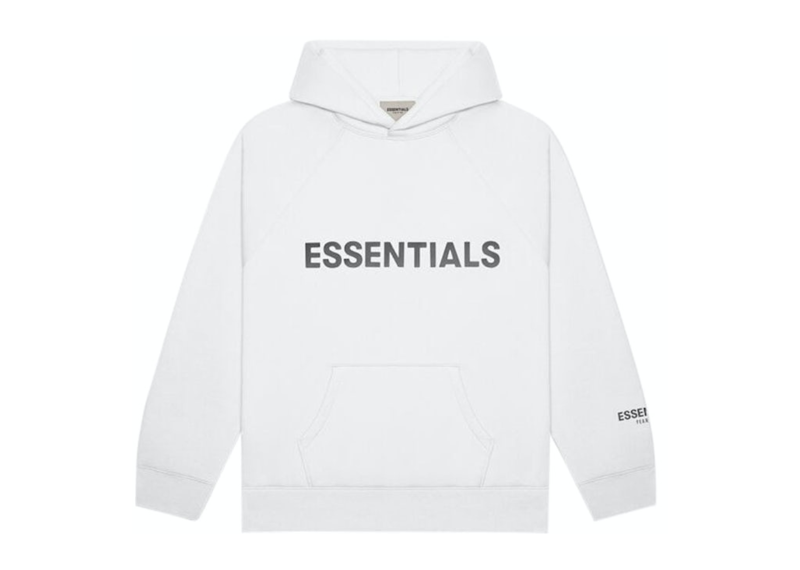 Fear Of God Essentials Applique Logo Hoodie - White (FW20)