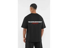 The Giving Movement AUS City Print Oversized T-Shirt - Pitch Black