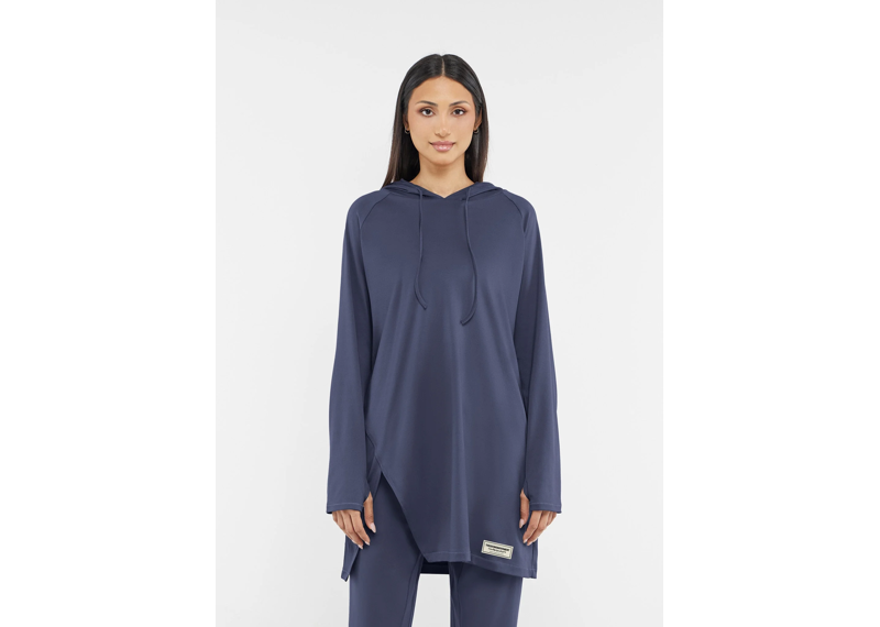 The Giving Movement Oversized Modest Top - Blue Marine