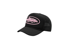 Corteiz Alcatraz Premium Trucker Hat - Black/Pink