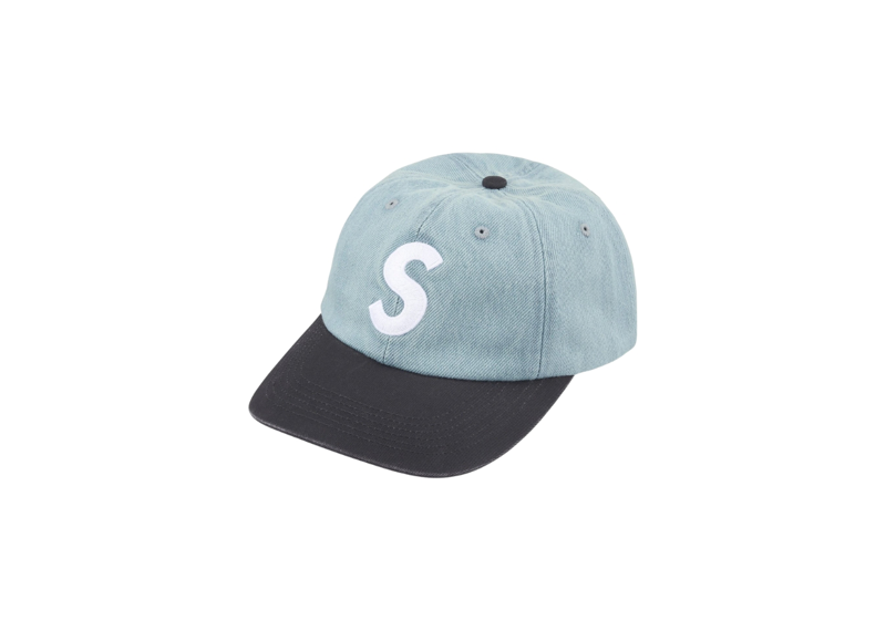 Supreme Pigment Coated 2 Tone S Logo Cap Denim Blue