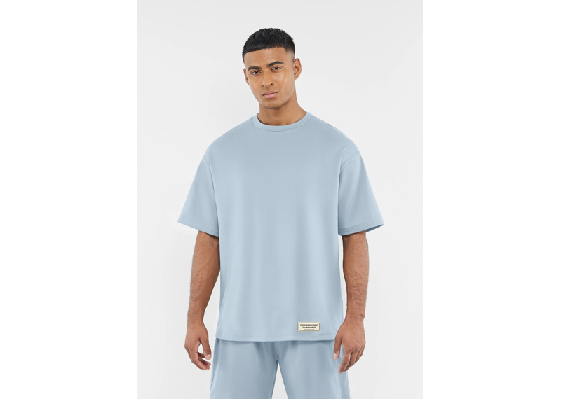 The Giving Movement Oversized Contrast Back Print T-Shirt - Powder Blue