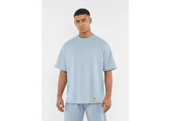 The Giving Movement Oversized Contrast Back Print T-Shirt - Powder Blue
