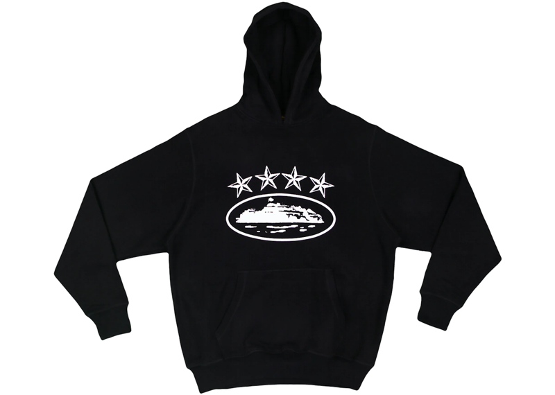 Corteiz 4Starz Alcatraz Hoodie - Black (SS22)