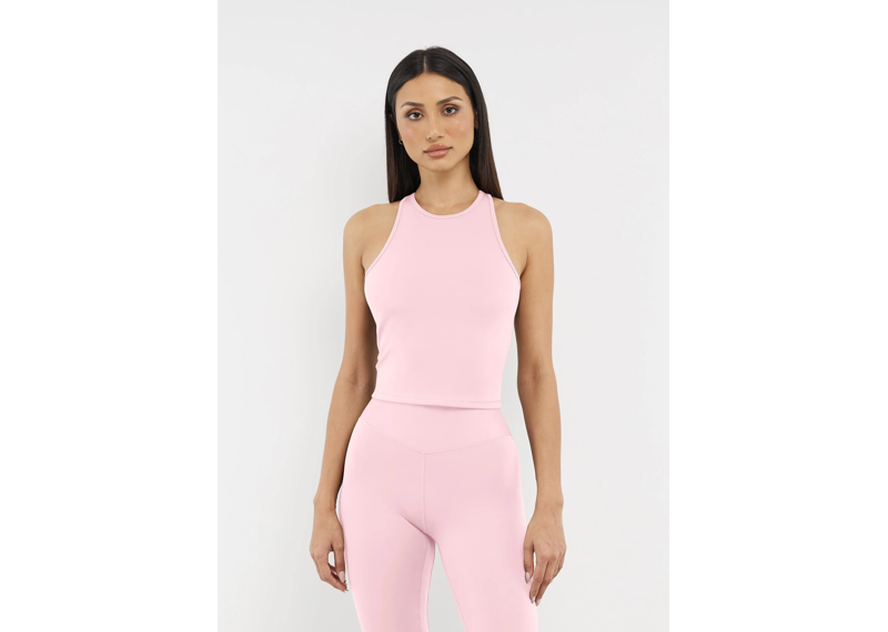 The Giving Movement High Neck Vest - Marshmallow Pink