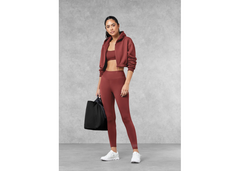 The Giving Movement 24 inch High Rise Leggings - Dusky Maroon