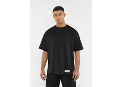 The Giving Movement Oversized Contrast Back Print T-Shirt - Pitch Black