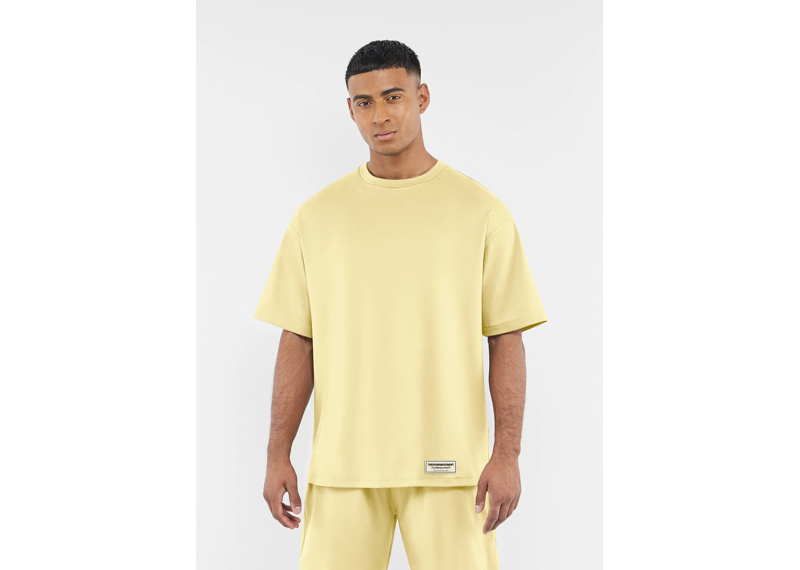 The Giving Movement Oversized Contrast Back Print T-Shirt - Butter Yellow