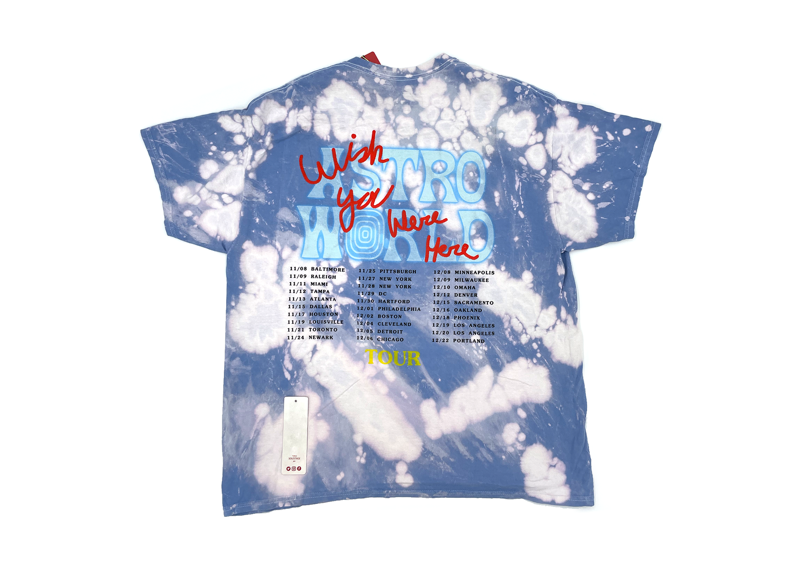 Travis Scott Astroworld No Bystanders T-Shirt - Blue Tie Dye