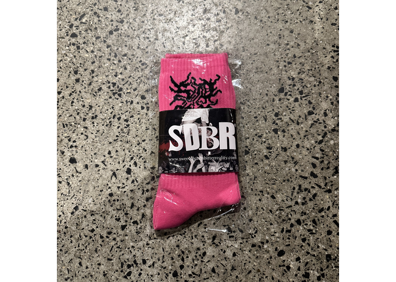 Sweet Dreams Bitter Reality Slam Socks - Pink/Black