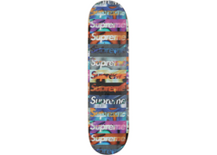 Supreme Distorted Logo Skateboard Deck Black