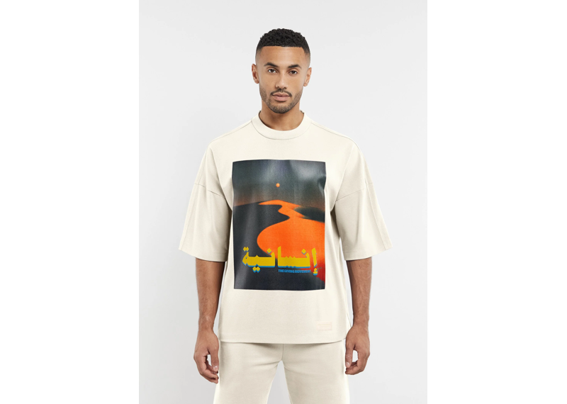 The Giving Movement Super Oversized Sand Dunes T-Shirt - Ivory