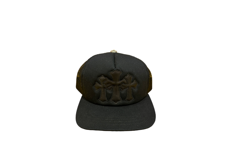 Chrome Hearts Triple Cross Cemetery Trucker - Black