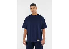 The Giving Movement Oversized Contrast Back Print T-Shirt - Navy