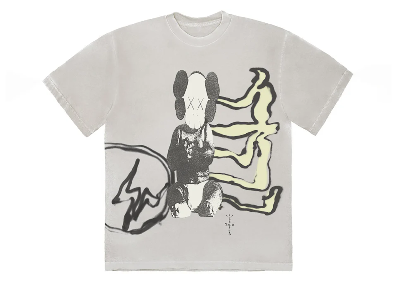Travis Scott Cactus Jack   Kaws For Fragment Tee Aged Yellow