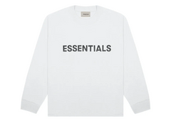 Fear Of God Essentials Applique Logo Long Sleeve T-Shirt - White (SS20)