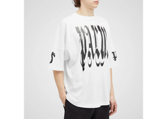 Palm Angels Oversize Gothic Logo T-Shirt - White
