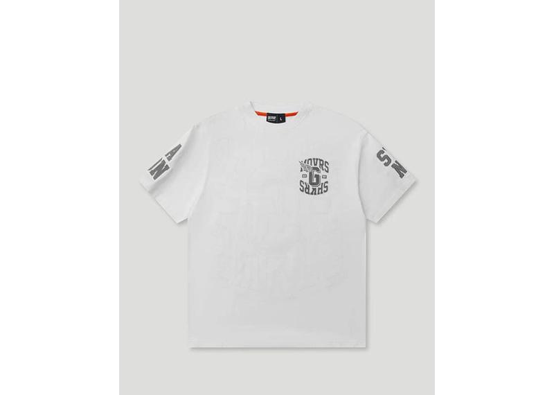 Geedup Co MVRS N SHKRS T-Shirt - White/Grey