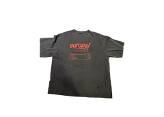 Balenciaga Europa! Oversized T-Shirt - Washed Black